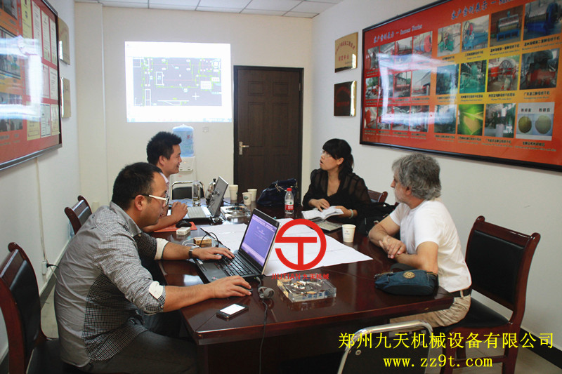 摩洛哥國外客戶考察木屑烘干機項目圖