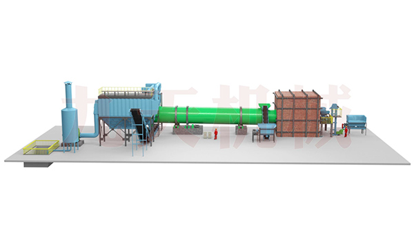 小型煤泥烘干機(jī)三維圖